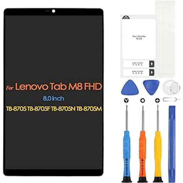 ARSSLY LCD ekrāns priekš Lenovo Tab M8 FHD TB-8705 TB-8705F TB-8705N TB-8705M 8,0 collu skārienekrāna digitalizatora pilna komplektācija ar labošanas rīku