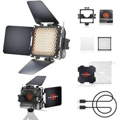 ZHIYUN FIVERAY M20 Combo LED Photography Continuous Lighting 20W Bi-Colour 2700K-6500K with Magnetic Barn Door Diffuser CRI 95+ TLCI 97+