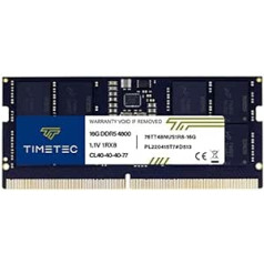 Timetec 8GB DDR5 4800MHz SODIMM klēpjdatora Speicher RAM moduļa jauninājums (16GB)