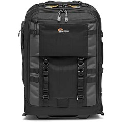 Lowepro Pro Trekker RLX 450 AW II, kameras konvertējams mugursomas veltnis, kameras mugursoma ar pārstrādātu audumu, der 15 collu klēpjdatoram vai planšetdatoram, lieljaudas riteņi, bezspoguļa vai DSLR kameras futrālis, melns vai