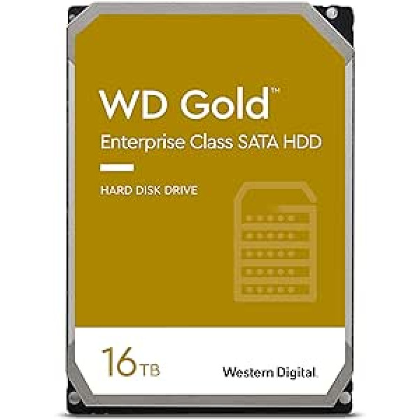 WD Gold™ 16 TB iekšējais cietais disks 8,9 cm HDD (3,5 collas) SATA III, Enterprise HDD, Gold