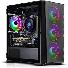 ADMI Gaming PC: AMD Ryzen 5 5500 CPU for Gamers (6 Core/12 Thread), Radeon 6750XT 12GB, 16GB 3200MHz RAM, 1TB SSD, RGB Mesh Case, Wifi, Windows 11
