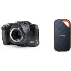 Blackmagic Design Pocket Cinema Camera 6K G2 & SanDisk Extreme PRO portatīvais SSD ārējais SSD 1 TB (ārējais cietais disks ar SSD tehnoloģiju 2