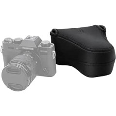 JJC Schwarz Neopren Kameratasche Tasche für Sony ZV-E1, Fuji X-T10, X-T20, X-M1, X-A3, Olympus, EOS M5, M50 un Objektiv Größe bis zu 127 x 85 x 130mm