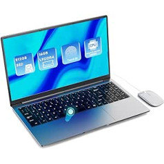 PINSTONE klēpjdators 16 GB RAM LPDDR4 512 GB SSD 15,6 collu UHD Intel Celeron N5095 procesors dators ar Touch ID Type C USB 3.0 WiFi5 Bluetooth 4.0 (iekļauts tastatūras plēve)