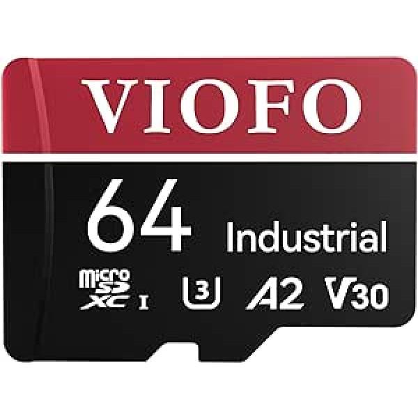 VIOFO 64 GB atminties kortelė SD kortelė, didelė sparta su adapteriu, MLC V30 U3, suderinama su 1080P 2K 4K WiFi Dashcam automobilio kamera