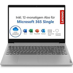 Lenovo IdeaPad 3i klēpjdators 39,6 cm (15,6 collas, 1920 x 1080, Full HD, WideView, pretatspīduma) Plāns piezīmjdators (Intel Celeron 6305, 4GB RAM, 128GB SSD, Intel UHD Graphics, Win11 HomeS t.sk. viens) MS3.