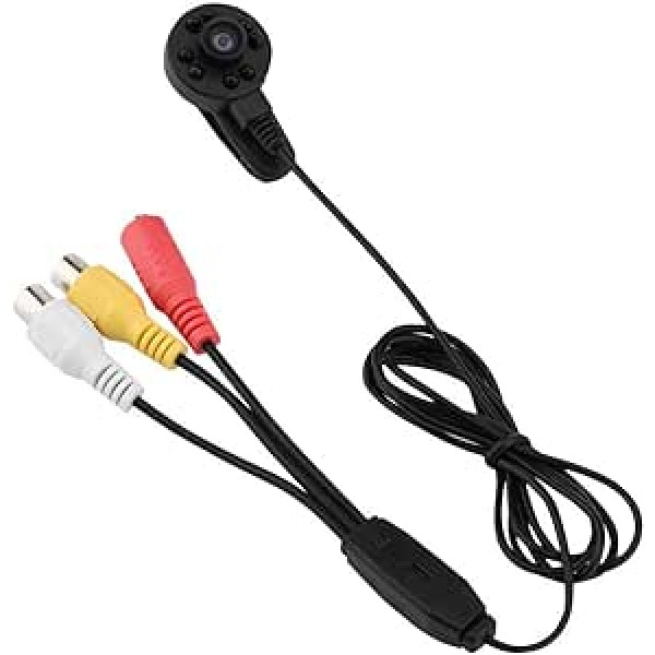 Fosa HD 170 ° Weitwinkel Kamera 8 LED IR Nachtsicht Kamera Audio un Video FPV Mikrokamera PAL Sicherheitskamera, Schwarz