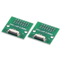 sourcing map FPC FFC PCB Converter Board 14P 0.5mm to Female Side Back 1.0mm to DIP 2.54mm for LCD 3D Printer Camera DVD TV Laptop Audio 2pcs