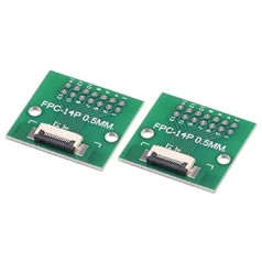 šaltinio žemėlapis FPC FFC PCB keitiklio plokštė 14P 0,5 mm iki moteriškos pusės atgal 1,0 mm iki 2,54 mm LCD 3D spausdintuvo kamera DVD televizoriaus nešiojamojo kompiuterio garso 2 vnt.