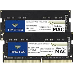 Timetec 16GB KIT (2x8GB) Savietojams ar Apple DDR4 2666MHz/2667MHz 2020. gada vidum iMac 20.1/20.2/Mid 2019. iMac19.1 27 collas ar Retina 5K, Late 2011-3AC0-23PC4/2018. RAM