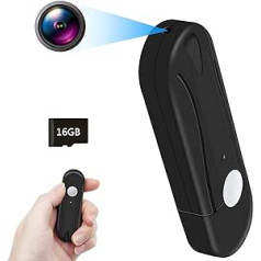 UYIKOO mini kamera HD 1080P mini kameras 2 vienā U cietā diska kamera Pārnēsājama maza kamera atbalsta cilpas ierakstīšanu, ieskaitot 16 GB SD karti