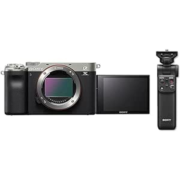 Sony Alpha 7C bezspoguļa e-Mount pilna formāta digitālā kamera, tikai korpuss, ar Sony GP-VPT2BT Bluetooth rokturi