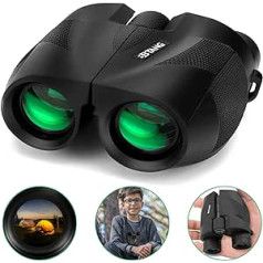 BBtang Children's Binoculars 10 x 25 Small Compact HD Waterproof Binoculars with Image Stabiliser Also for Adults, BAK4 Prisms and FMC for Bird Observation, Hiking, Hunting, Concerts