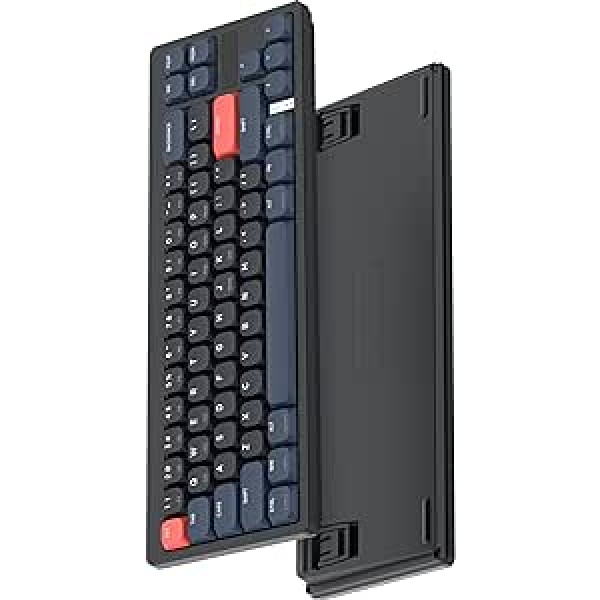 MAGIC-REFINER RKL680 īpaši plāna bezvadu mehāniskā spēļu tastatūra, divu režīmu 2,4 GHz bezvadu/Bluetooth, Apex Pro Mini 60% tastatūras zema profila zils slēdzis personālajam datoram/Windows/Mac, QWERTY US