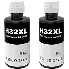 LAIPENG 32XL tinte, kas ir saderīga ar HP 32 XL Smart Tank 315 319 455 515 516 530 555 558 559 570 655 670 790 5105 7005 7006 7365 Melns (Melns)