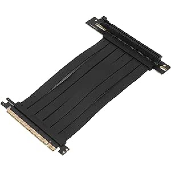 Dilwe PCI E X16 3.0 pagarinātāja stāvvada kabelis, PCI E pagarinātāja kabelis 15 cm 128 Gbps liela ātruma stāvvada karte grafikas kartei skaņas kartes tīkla karte (melna)