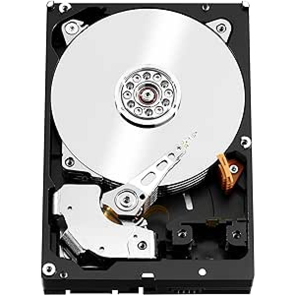 „Western Digital Pro“ 3,5 colio 2 TB SATA vidinis stalinio kompiuterio standusis diskas, skirtas 1–16 skyrių tinklo prijungtai saugyklai – raudona