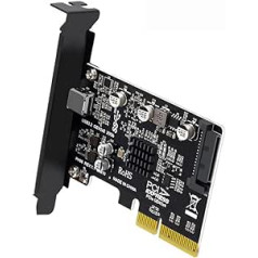 NFHK USB 3.2 Gen2 Type-C 20Gbps USB-C uz PCI-E 4X Express kartes adapteris galddatora mātesplatei