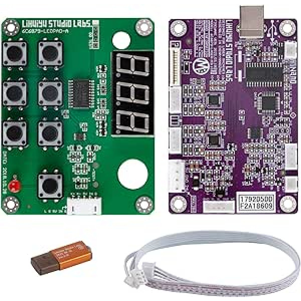 Cloudray LIHUIYU Nano Laser Control Set Motherboard + Control Panel + Dongle B System for Engraving Router DIY 3020 3040 K40, Set A