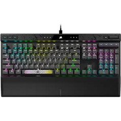 Corsair K70 MAX RGB magnētiskā mehāniskā spēļu tastatūra - MGX slēdzis ar regulējamu aktivizāciju - PBT Double-Shot taustiņu vāciņi - iCUE saderīgs - QWERTY NA izkārtojums - tērauda pelēks