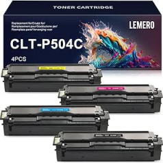 4 Lemero Compatible CLT-P504C Toner for Samsung CLT-K504S C504S M504S Y504S for CLX-4195 CLX-4195N CLX-4195FN CLX-4195FW CLP-415 CLP-415N CLP-415NW CLP-470 CLP-475 CLX-4170 Xpress SL-C1810W SL-C1860FW