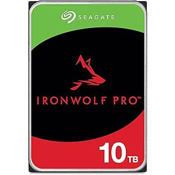 Seagate IronWolf Pro 10TB NAS iekšējais cietais disks 3,5 collu 7200RPM CMR 256MB kešatmiņa SATA 6GB/S + 3 gadu glābšanas dienests Modeļa Nr.: ST10000NT001