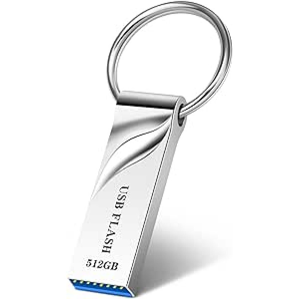 dolrun USB Stick 3.0 512 GB - Memory Stick USB zibatmiņas disks Metāla datu glabāšana USB zibatmiņas disks ar atslēgu piekariņu USB 3.0 klēpjdatoram, automašīnai, personālajam datoram, datoram