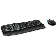 Microsoft Sculpt Comfort Desktop RF Wireless Italienisch Schwarz – Tastaturen (standartinis, Kabellos, RF Wireless, Schwarz, Maus enthalten)