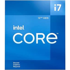 Intel Core i7-12700F 12th Generation Desktop Processor (Base Clock: 2.1GHz, 12 Cores, LGA1700, RAM DDR4 and DDR5 up to 128GB) BX8071512700F