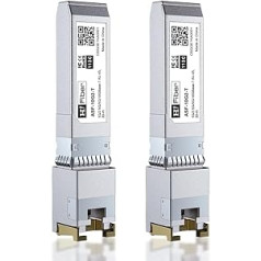 H!Fiber 10G SFP+ RJ45 raiduztvērējs Cat6a/7, 30 m 10Gbase-T SFP+ vara modulis priekš Cisco SFP-10G-TS, Ubiquiti UF-RJ45-10G, Netgear, D-Link, Linksys, Mikrotik un citiem atvērtiem slēdžiem 2