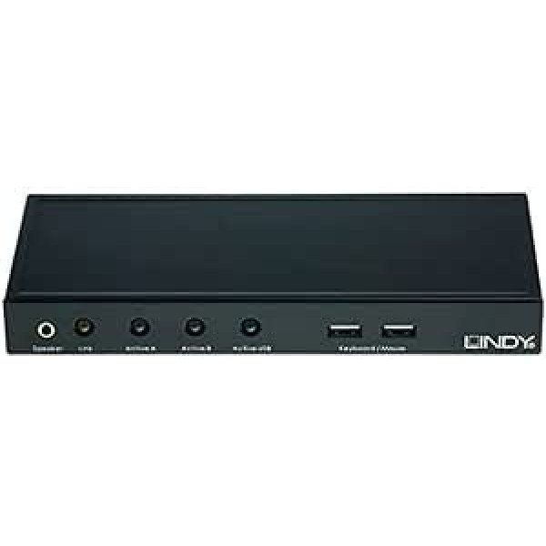 'Lindy 39396 Network Cable Cat 5 KVM Extender Dual VGA + Audio – Black