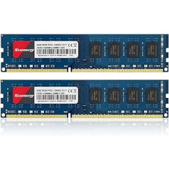 Kuesuny 16GB komplekts (2 x 8GB) DDR3L 1600MHz Udimm Ram PC3L-12800 PC3L -12800U 1.35V CL11 240 Pin 2RX8 Dual Rank Non-ECC Buferis nebuferētai galddatora atmiņai