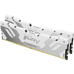 Kingston Fury Renegade DDR5 sudraba/balta XMP 64GB 6000MT/s CL32 DIMM galddatoru spēļu atmiņa (2 komplekts) - KF560C32RWK2-64