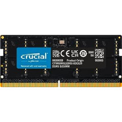 Svarīga RAM 16 GB DDR5 5600 MHz (vai 5200 MHz vai 4800 MHz) klēpjdatora atmiņa CT16G56C46S5