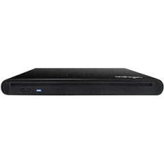 Archgon, External DVD Burner Player G, PC, Mac, USB 3.0 USB-C M-Disk, Slot Load Disc Drive, Aluminium, Black