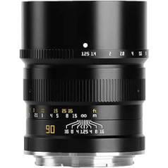 TTTartisan 90 mm F1.25 kameras objektīvs, kas paredzēts Fuji GFX stiprinājumam, piemērots fokusa attālums portretiem