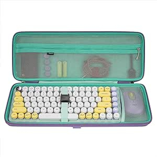 GEEKRIA 75% Tastaturhülle, Hartschalen-Reisetasche für kompakte 84-Tasten-Computer, mechanische Gaming-Tastatur, saderīgs ar Logitech POP Keys Mechanical Wireless (Daydream Mint), Daydream Mint…