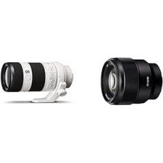 Sony FE 70-200mm f/4G OSS | Pilna kadra, telefoto tālummaiņas objektīvs (SEL70200G) un SEL-85F18 portreta objektīvs