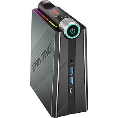 NiPoGi AM08PRO mini dators ar RGB 3 režīmu pielāgošanu, AMD Ryzen7 7735HS (līdz 4,75 GHz) 32 GB DDR5+1TB M.2 NVME SSD mini dators WiFi6/BT5.2/USB3.0/HDMI + C tipa trīskāršs displejs izklaidei /Darbs