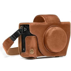 MegaGear Ever Ready Leather Camera Case with Strap Compatible with Canon PowerShot G5 X