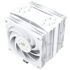 Thermalright U120EX REV.4 WHITE CPU Air Cooler, 6 Heatpipes, TL-B12W PWM Fan CPU Cooler with 2150RPM High Speed, for AMD AM4 AM5/Intel 17XX/1150/115/1155/1200/2011/2066, LGA1700, PC Cooler