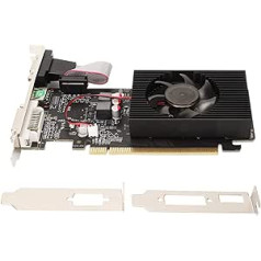 1GB DDR3 Graphics Card, GT220 128-bit Graphics Cards with 2 Mounts PCI Express X16 2.0 Interface Desktop Gaming Graphics Card with Support for VGA/HDMI/DVI