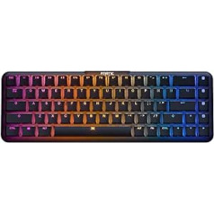 Fnatic STREAK65 LP Black | Kompaktiški RGB žaidimų mechaniniai klaviatūros greičio jungikliai | PBT „Doubleshot“ klaviatūros 65 % išdėstymas (60 65 proc.) Žemo profilio „Esports“ klaviatūra (JAV ANSI išdėstymas, QWERTY)