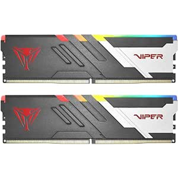 Patriot Viper Venom RGB DDR5 32 GB (2 x 16 GB) 6600 MHz UDIMM galddatoru spēļu atmiņas komplekts — PVVR532G660C34K