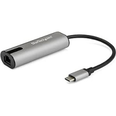 StarTech.com 2.5GbE USB-C to Network Adapter - USB-C 3.0 2.5/1 Gbps and 100 Mbps Multi-Speed NIC - USB-C/Thunderbolt 3 3.1 Laptop to RJ45/LAN - MacBook Pro, Surface (US2GC30)