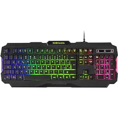 Mars Gaming MRK0, Gaming Antighosting-Tastatur, RGB Rainbow, Spānijas izkārtojums