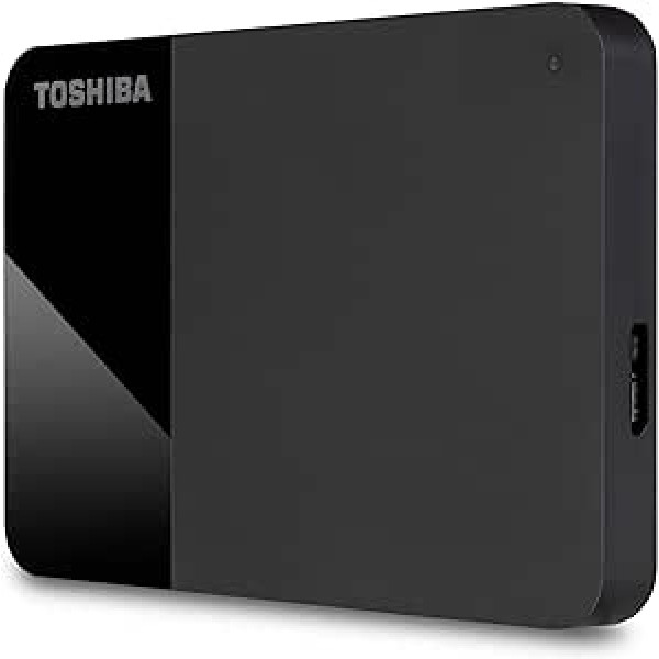 Toshiba 2TB Canvio Ready portatīvais ārējais cietais disks, 2,5 collas ar SuperSpeed USB 3.2 Gen 1, saderīgs ar Microsoft Windows 7, 8 un 10, melns, HDTB410EK3AA