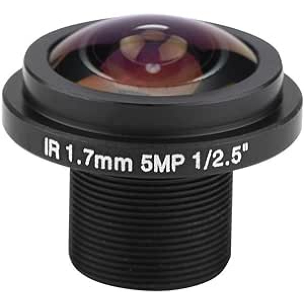 Zerone 5MP Fisheye CCTV kameraobjektiv M12x0,5 185 ° Weitwinkel 1,7 mm Brennweite Sicherheitslinse für Fischauge