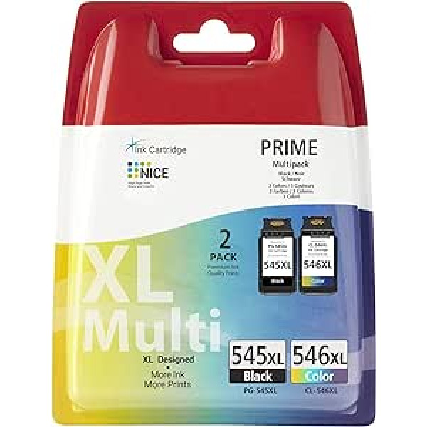 545XL 546XL Multipack, Kasetnes 545 546 Savietojams ar Canon printeru kasetnēm 545 546, PG 545 Melns CL 546 Krāsa priekš Canon Pixma TR4550 TR4551 TS3150 TS3151 TS3150 TS3151 MX254549